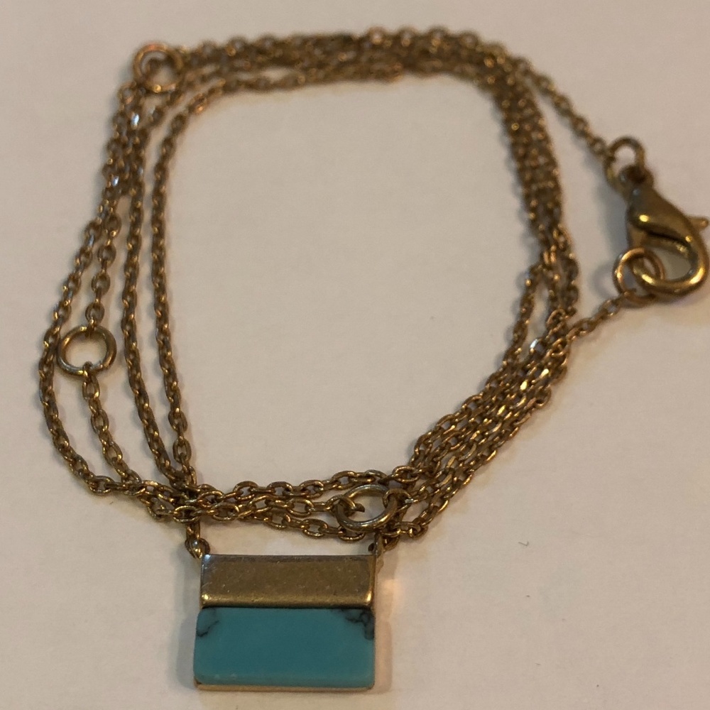 NEW dainty Turquoise pendant necklace Stackable